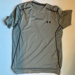 ***2 for $10*** Gray Under Armour HeatGear Short Sleeve Work Out T-Shirt